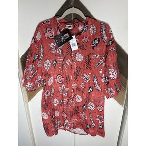 Wes and Willy Button Down Shirt Mens XXL Nantucket Red NWT Ohio State Buckeyes